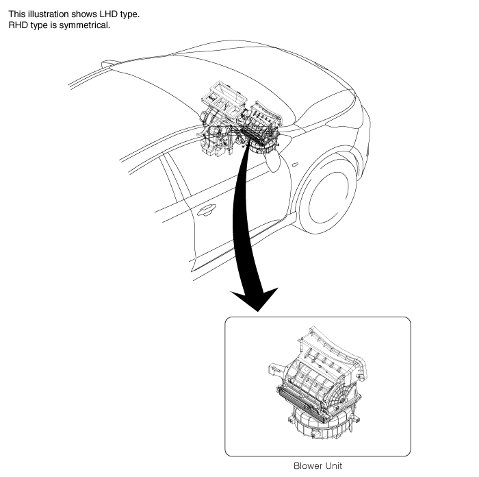 Kia Cee'd: Blower / Blower Unit Components and components location