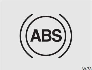 The ABS warning light will stay on for approximately 3 seconds after the ignition